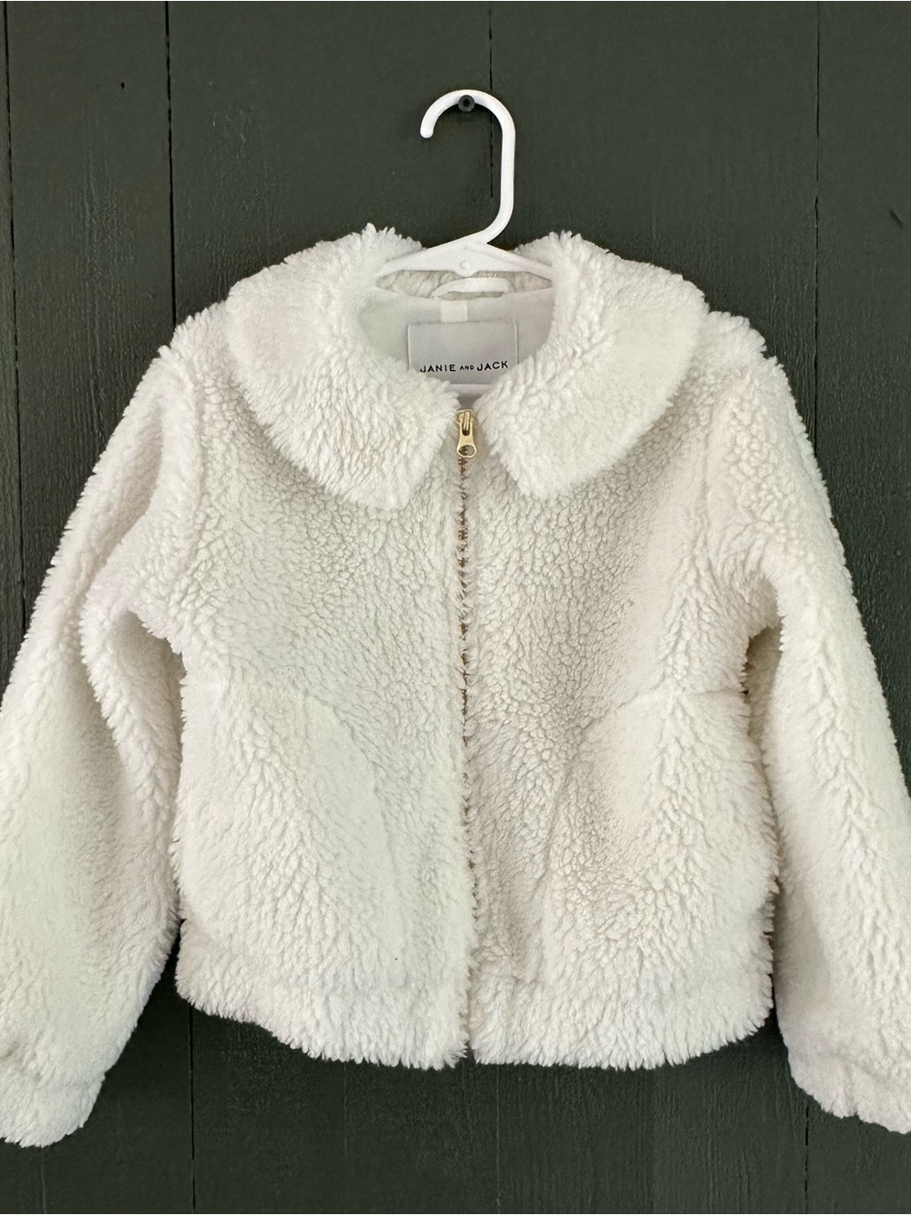Janie and Jack Cream Sherpa Jacket